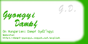 gyongyi dampf business card